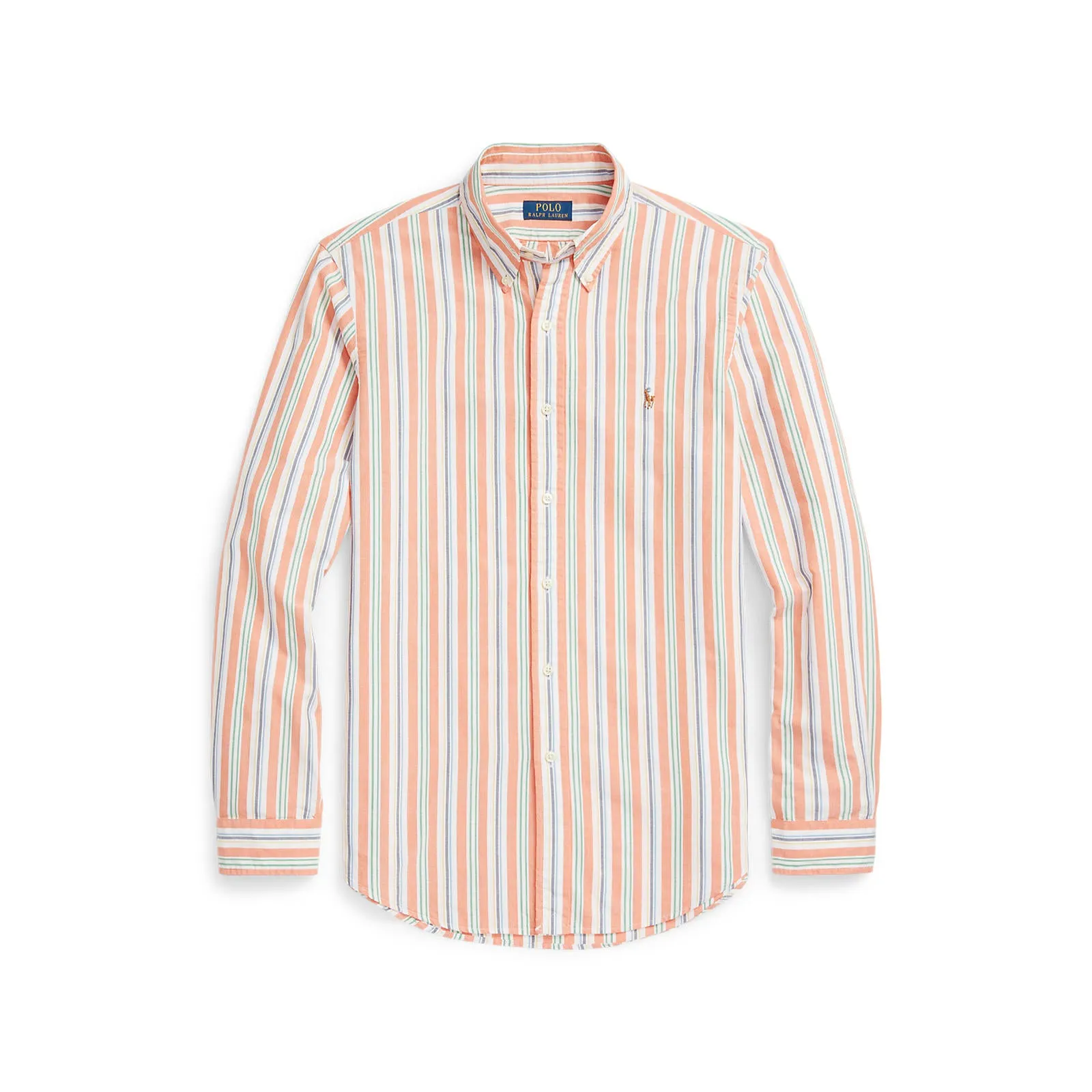 Polo Ralph Lauren - Oxford Shirt - Stripe - Orange, White, Multi