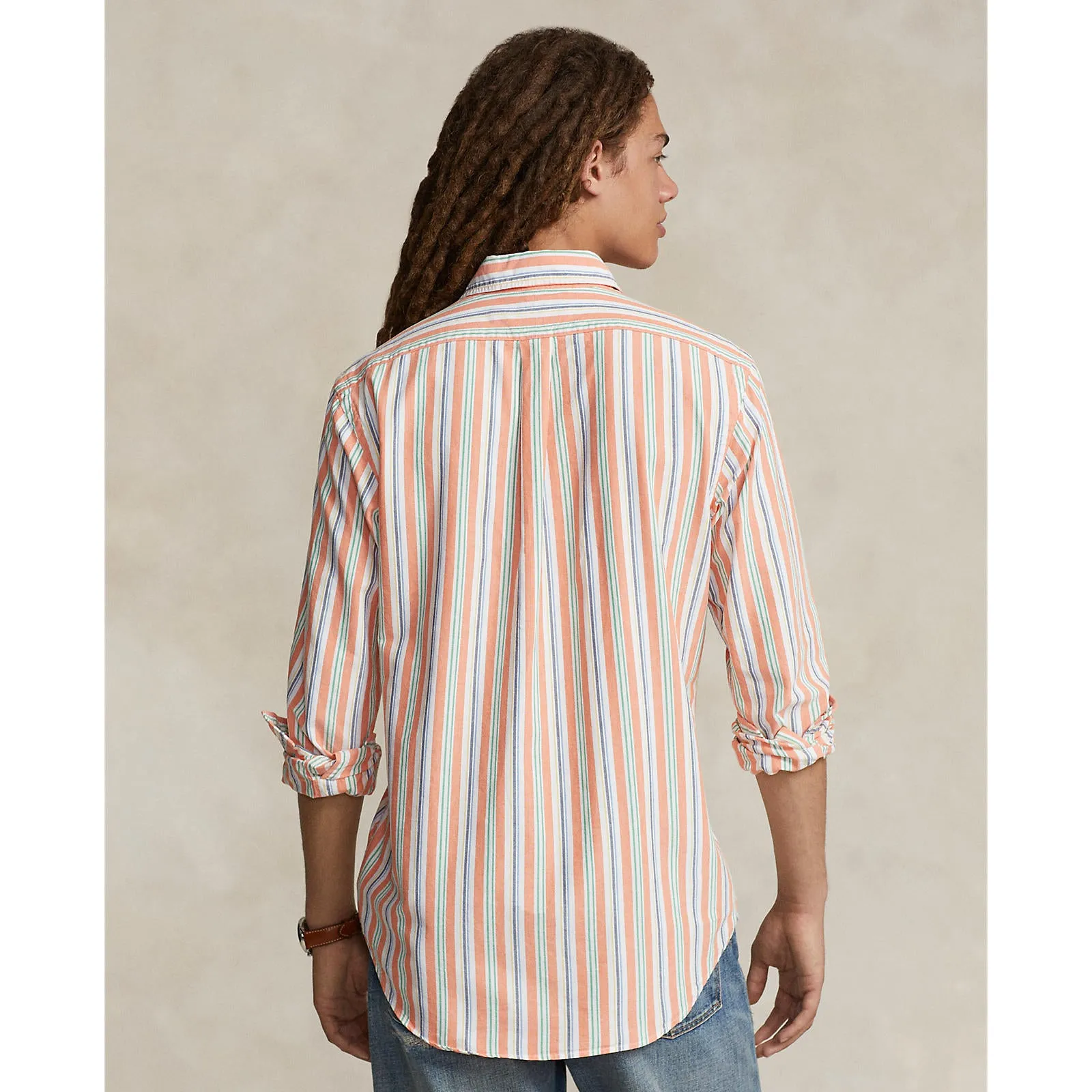 Polo Ralph Lauren - Oxford Shirt - Stripe - Orange, White, Multi