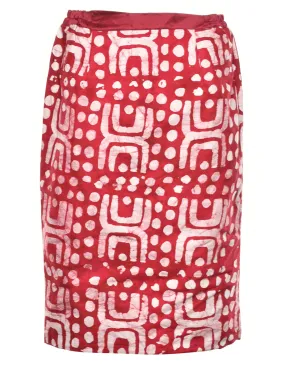 Printed Pencil Skirt - S