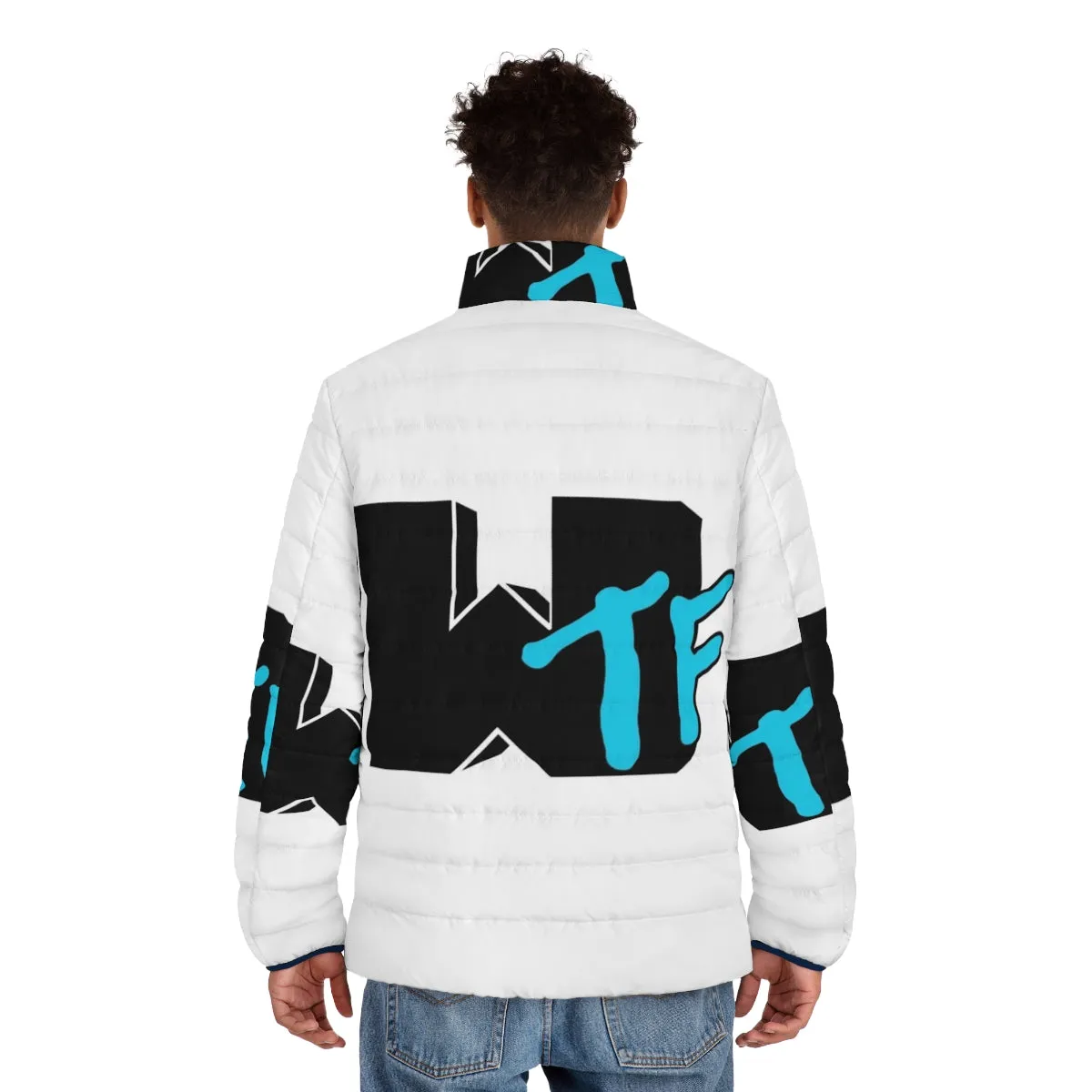 "WTF What the Fuck Puffer Jacket - Parody Music Lover's Jacket"