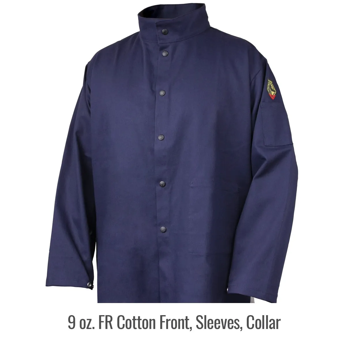 Revco Black Stallion Navy/Gray Stretch-Back FR Cotton Welding Jacket (JF1625-NG)