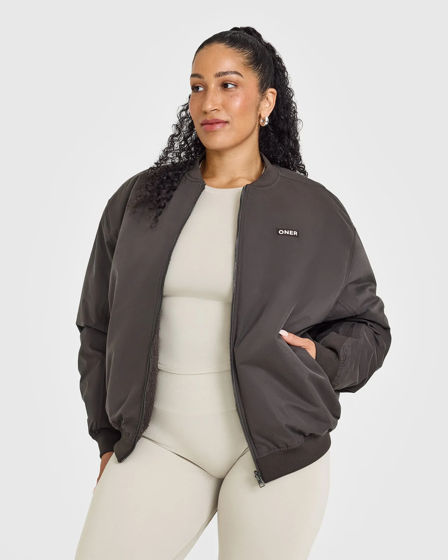 Reversible Bomber Jacket | Truffle Brown