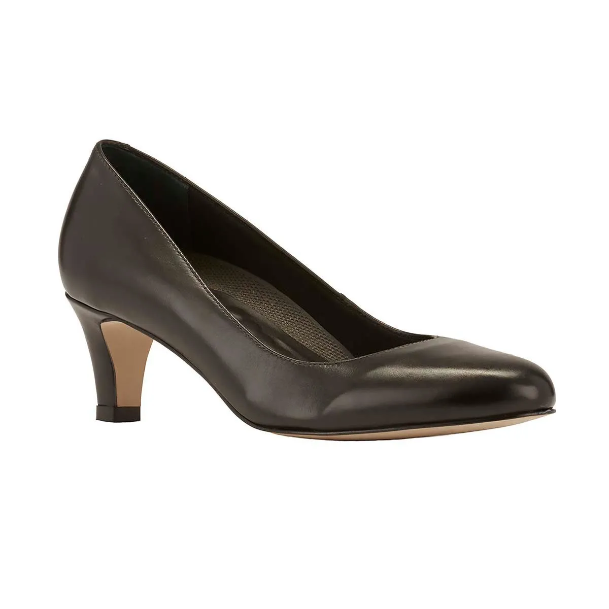 Ros Hommerson Joy Ii Women Dress Pump Shoes In Black Leather