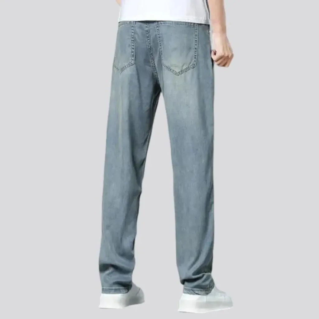 Soft-fabric men's straight jeans