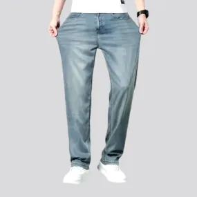 Soft-fabric men's straight jeans