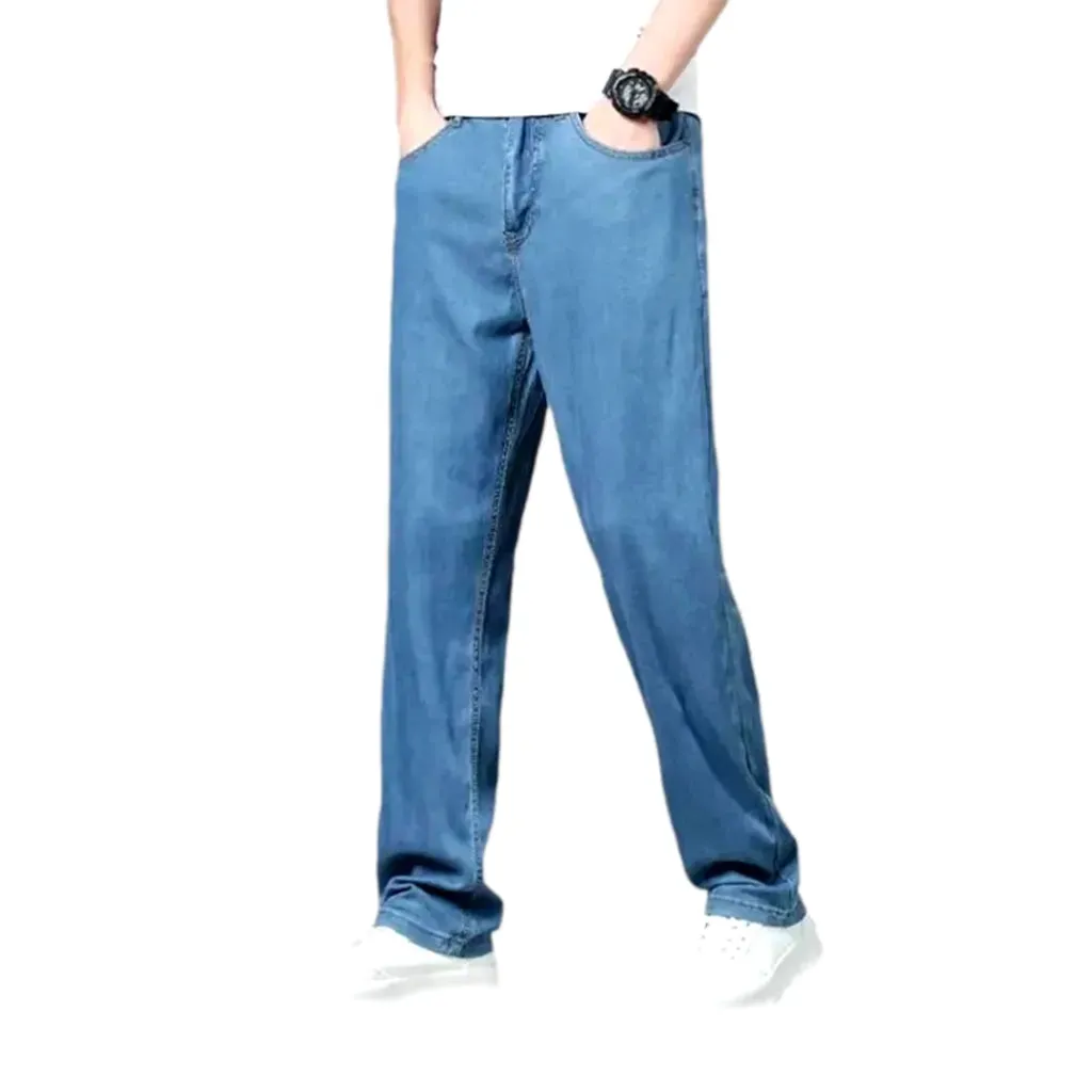 Soft-fabric men's straight jeans