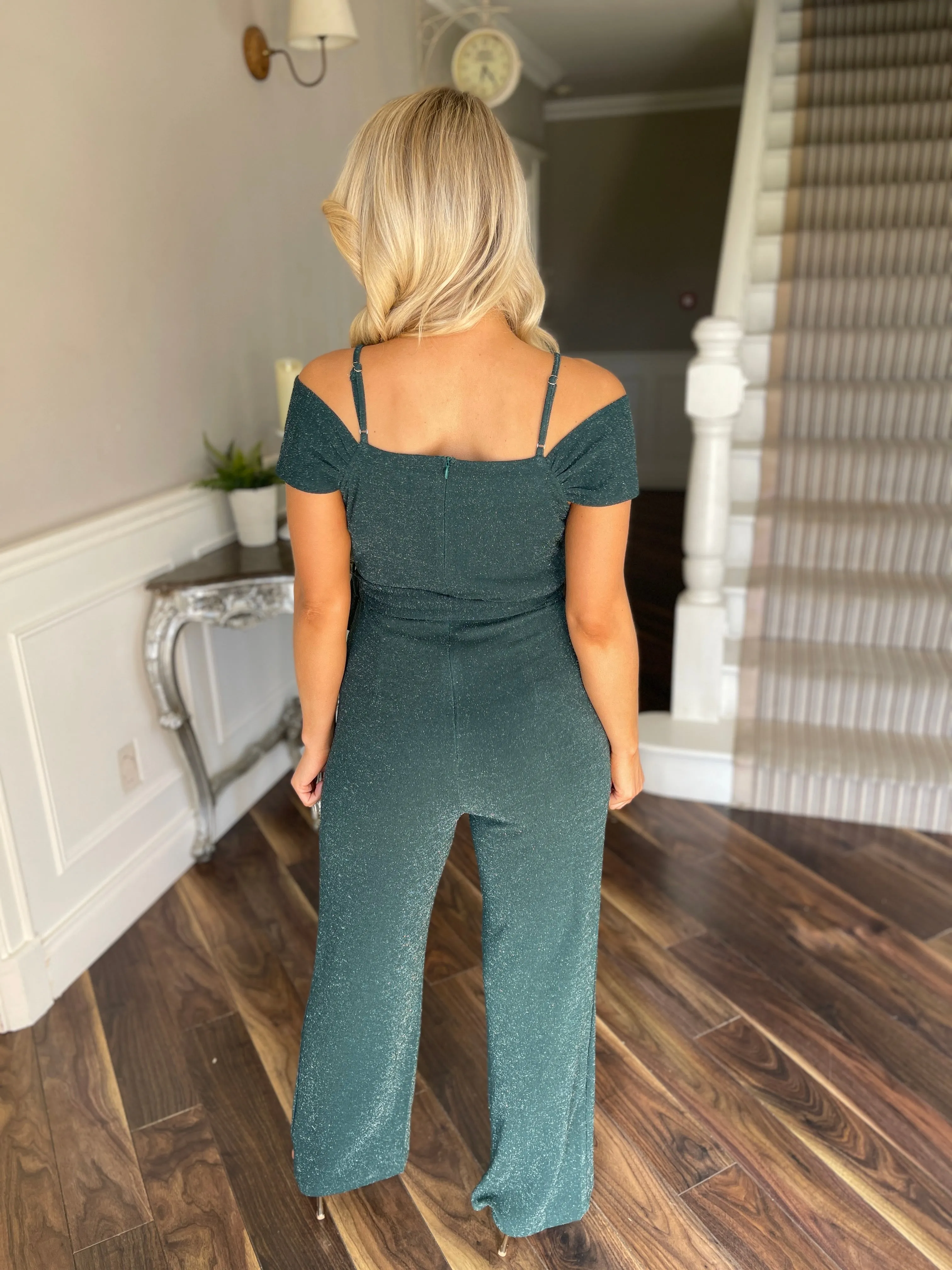 Sparkle Bardot Jumpsuit