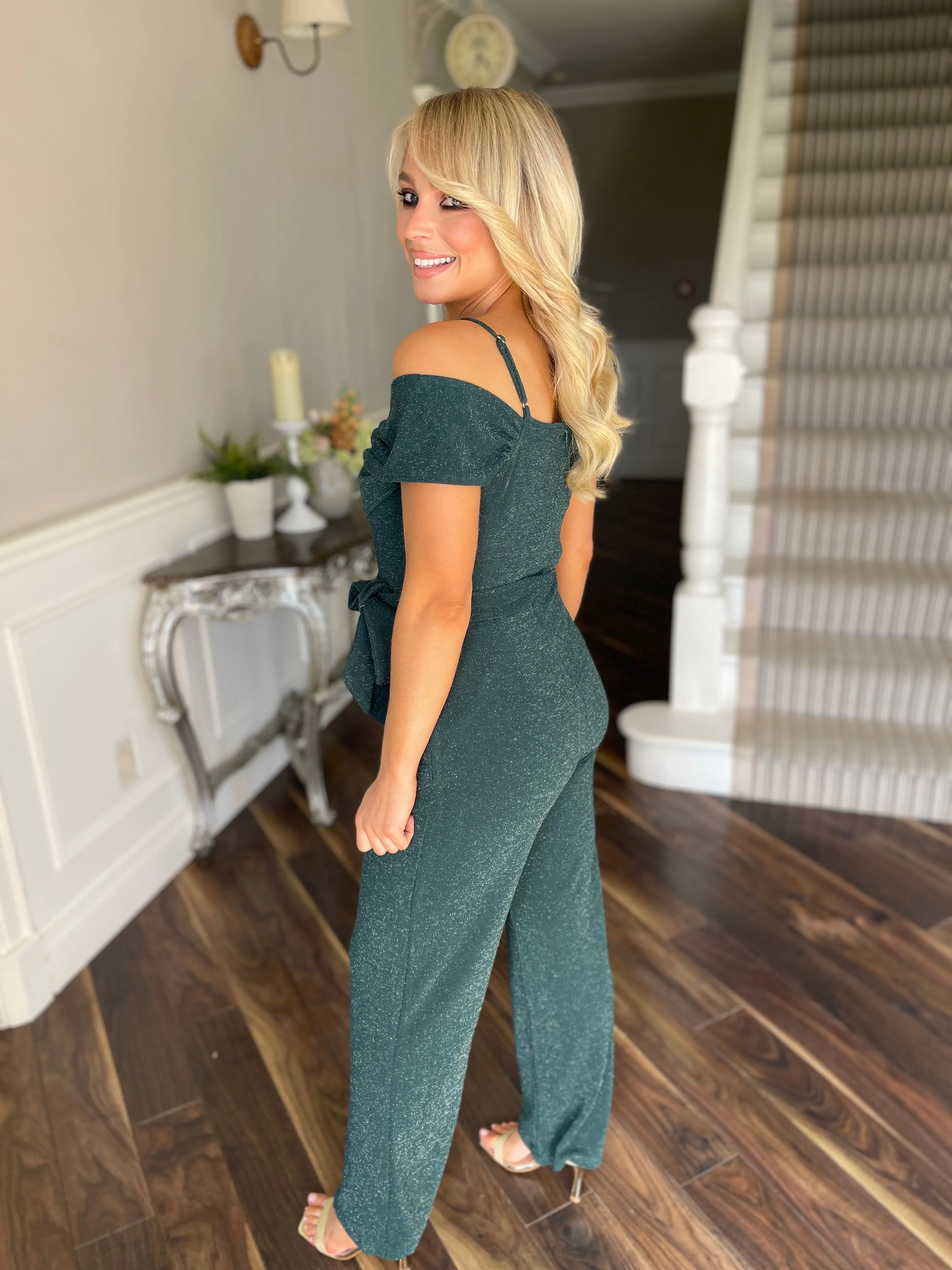 Sparkle Bardot Jumpsuit