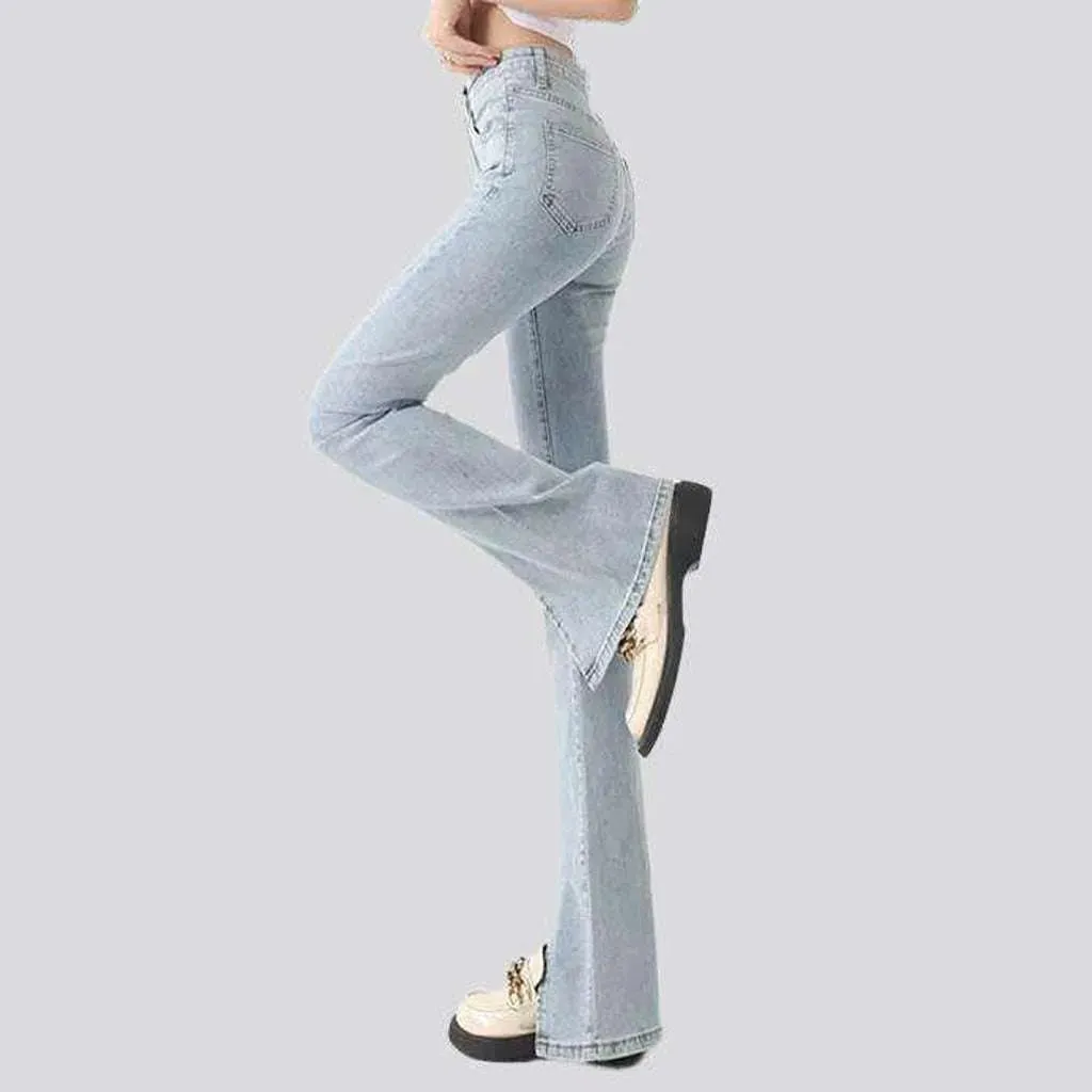 Stonewashed high-waist jeans
 for women