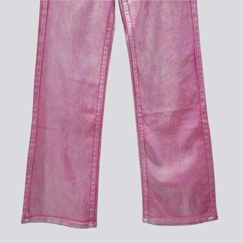 Straight color jeans
 for ladies