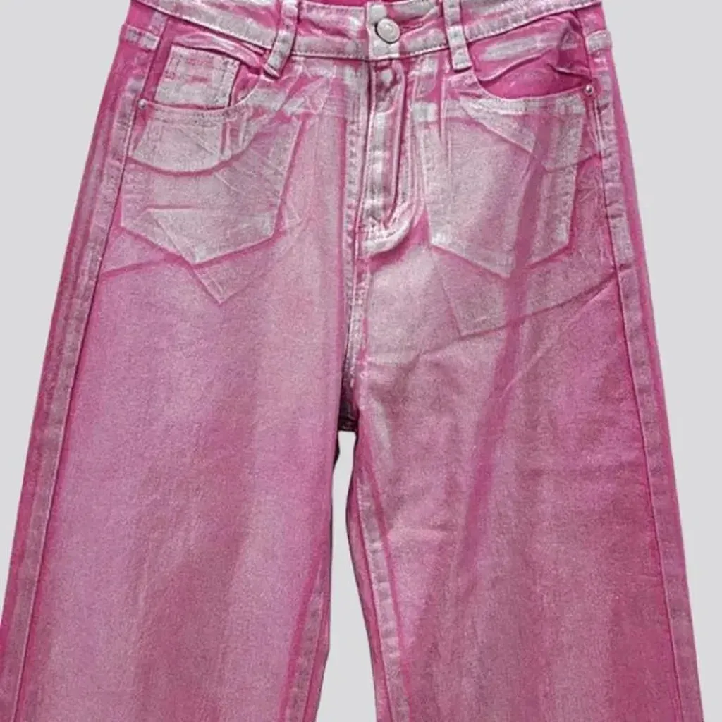 Straight color jeans
 for ladies