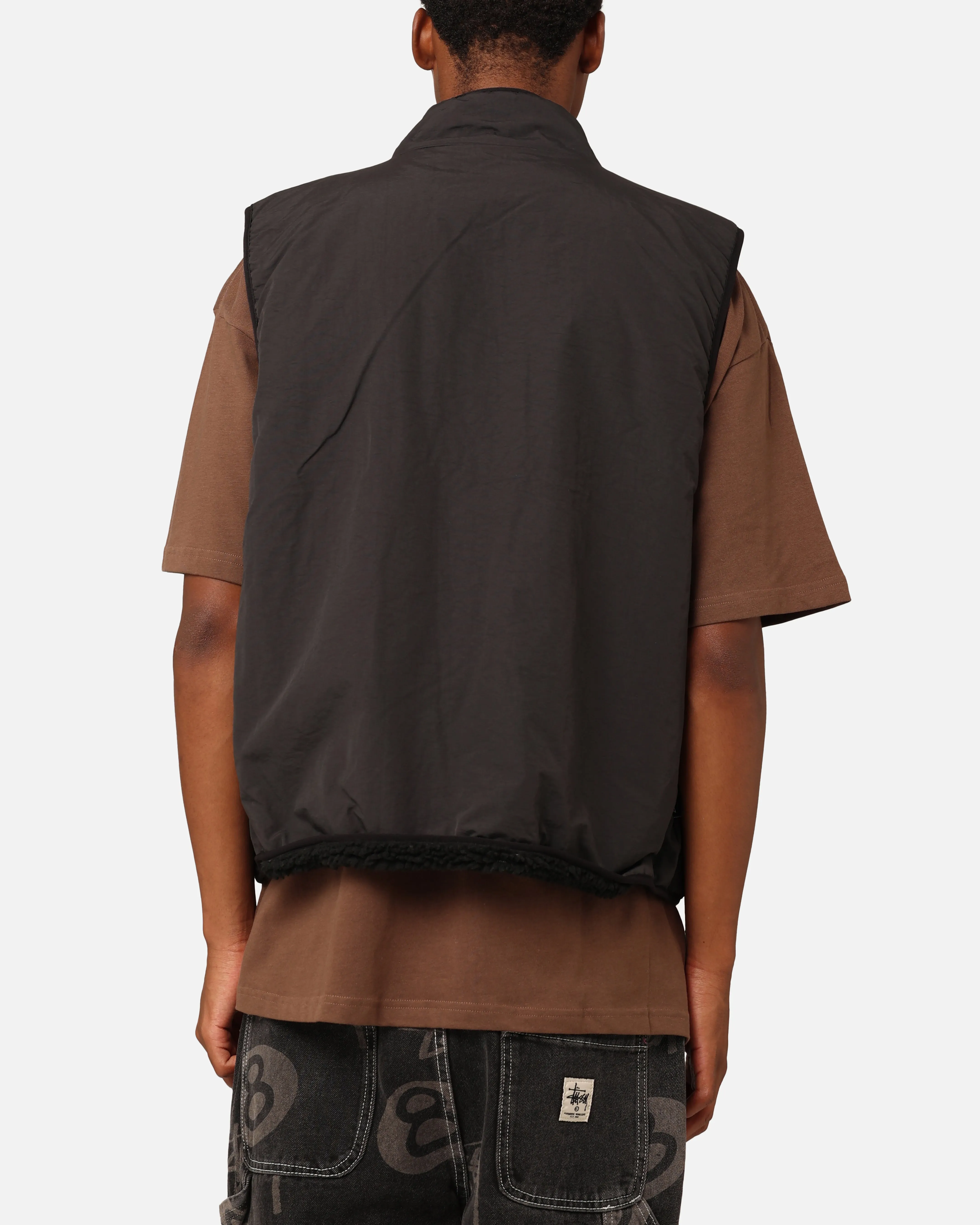 Stüssy 8 Ball Sherpa Reversible Vest Black