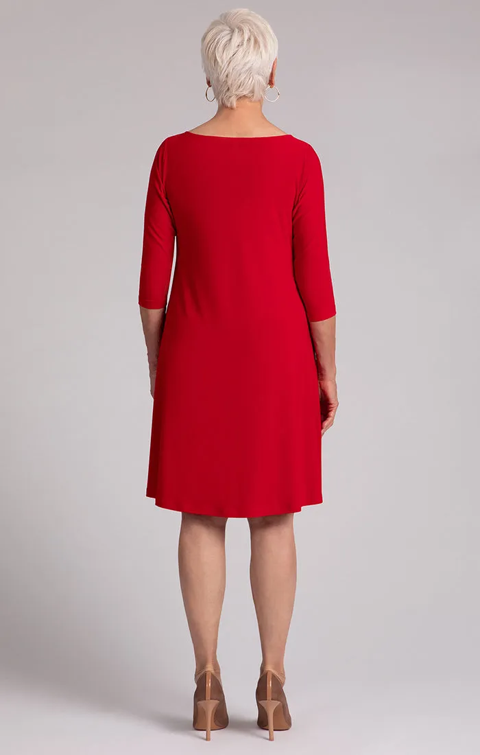 Sympli Nu Trapeze Dress - Poppy