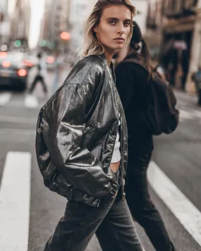 The Silver Bomber Jacket