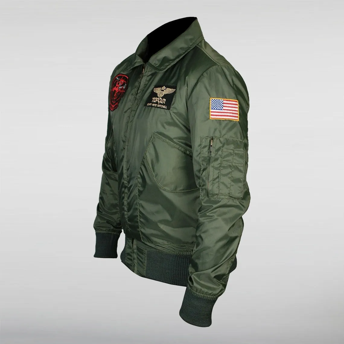 Top Gun Maverick Green Bomber Parachute Jacket