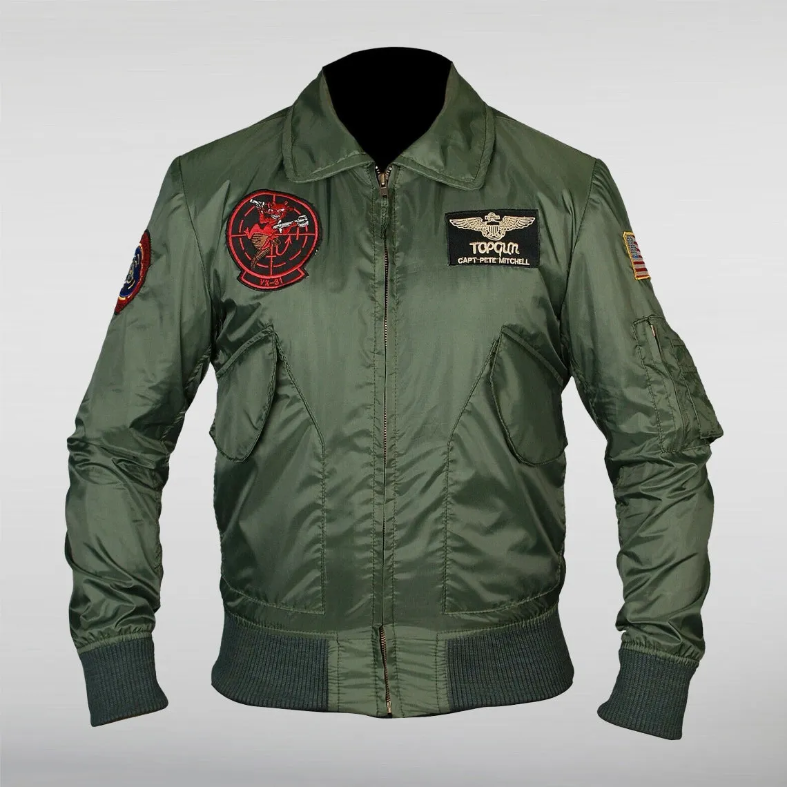 Top Gun Maverick Green Bomber Parachute Jacket