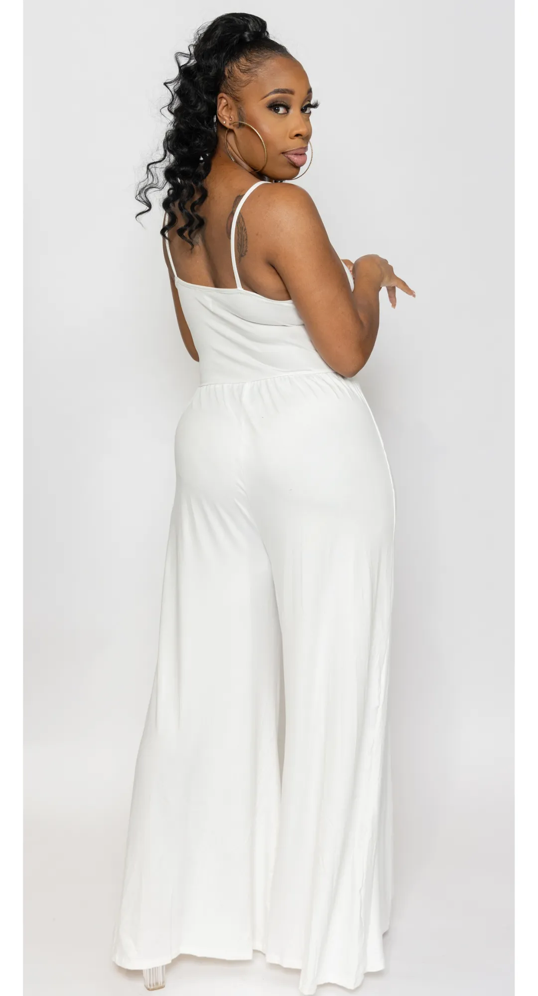 Twill White Jumpsuit