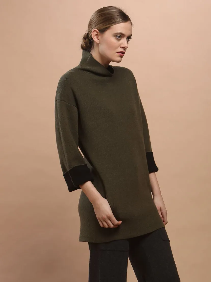 Two-Tone Double-Face Tunic