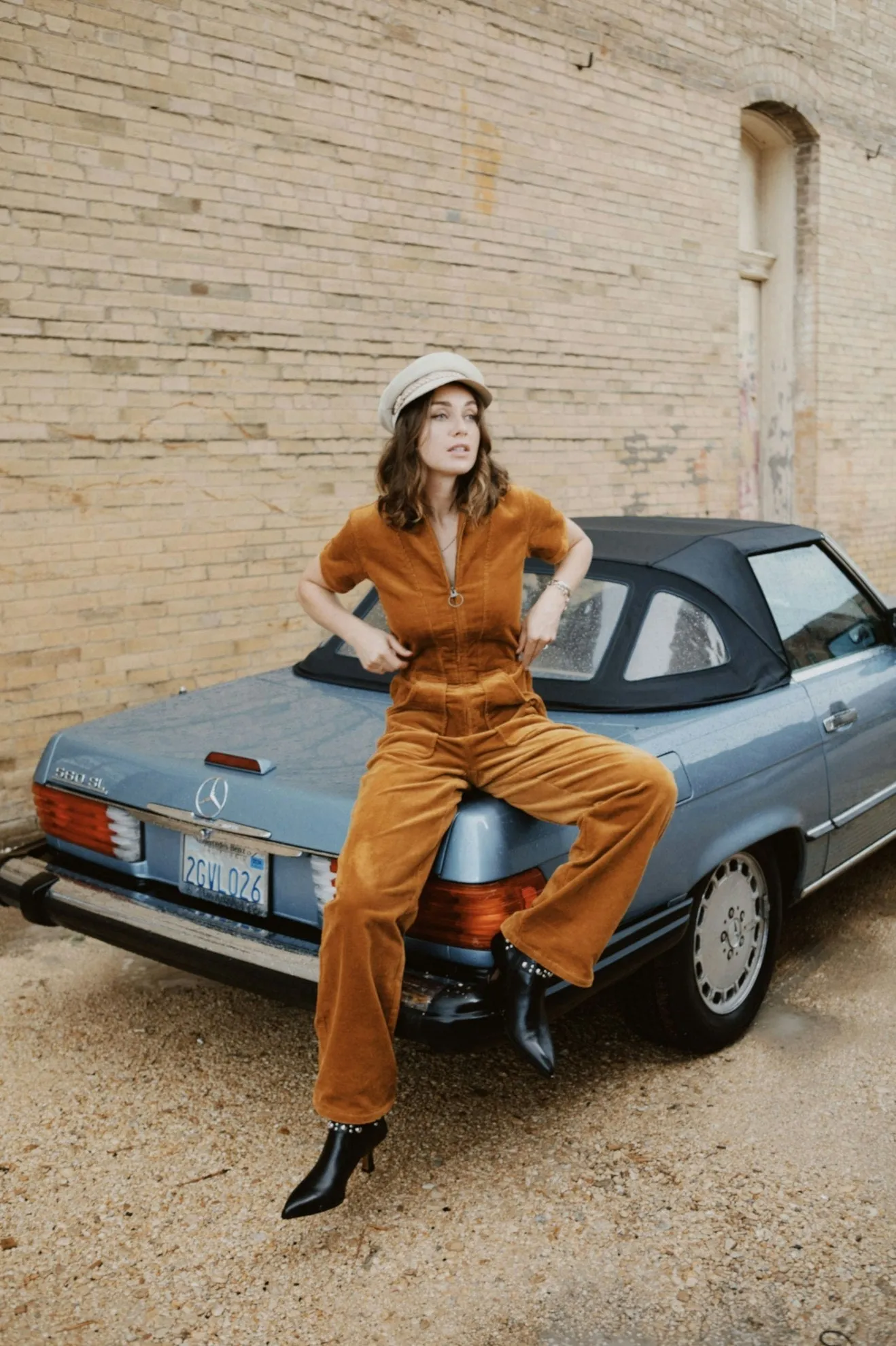 Utility Jumpsuit - Golden Brown Cord