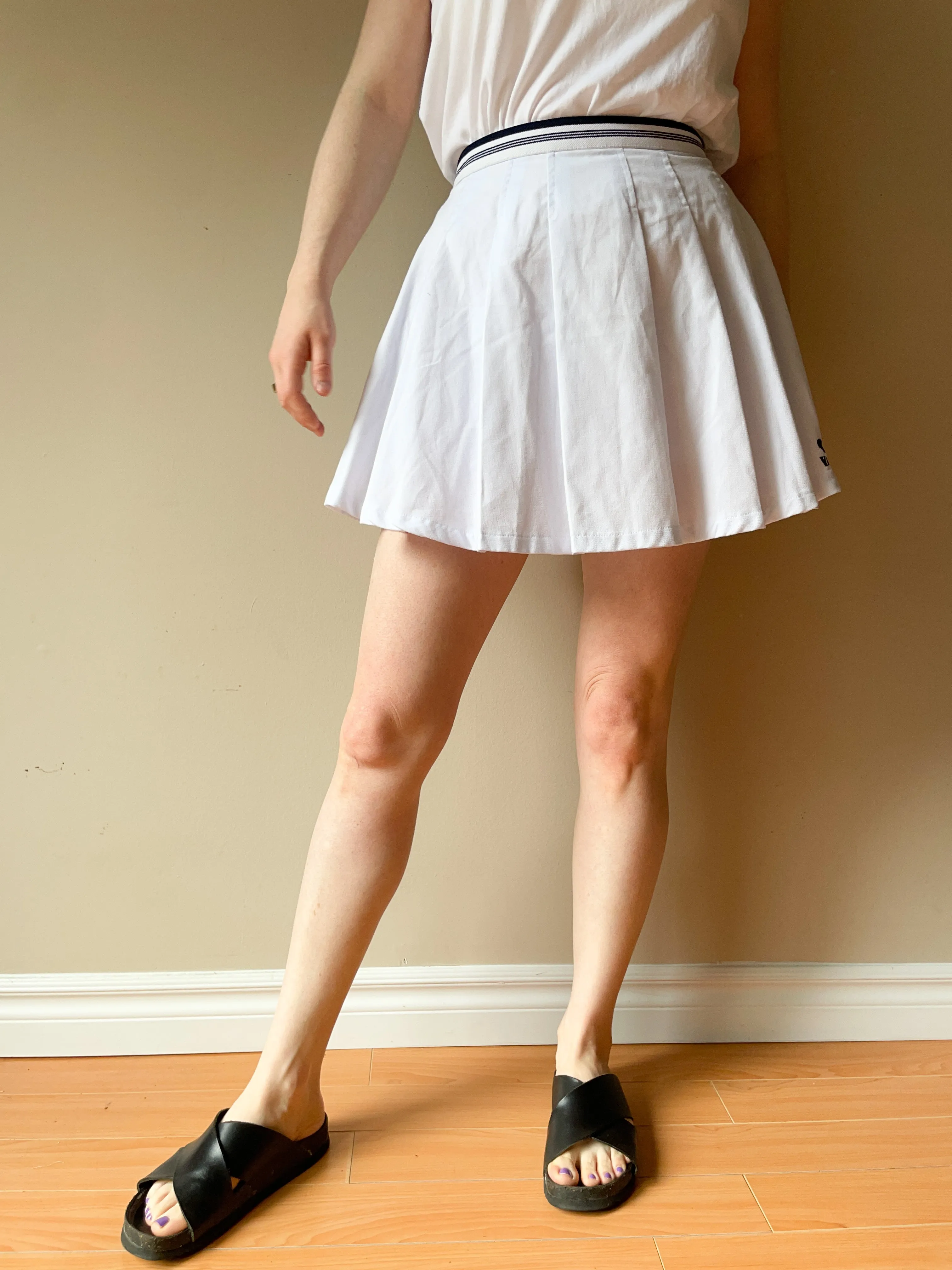 Vagone White Wide Pleat Skort - XS/S