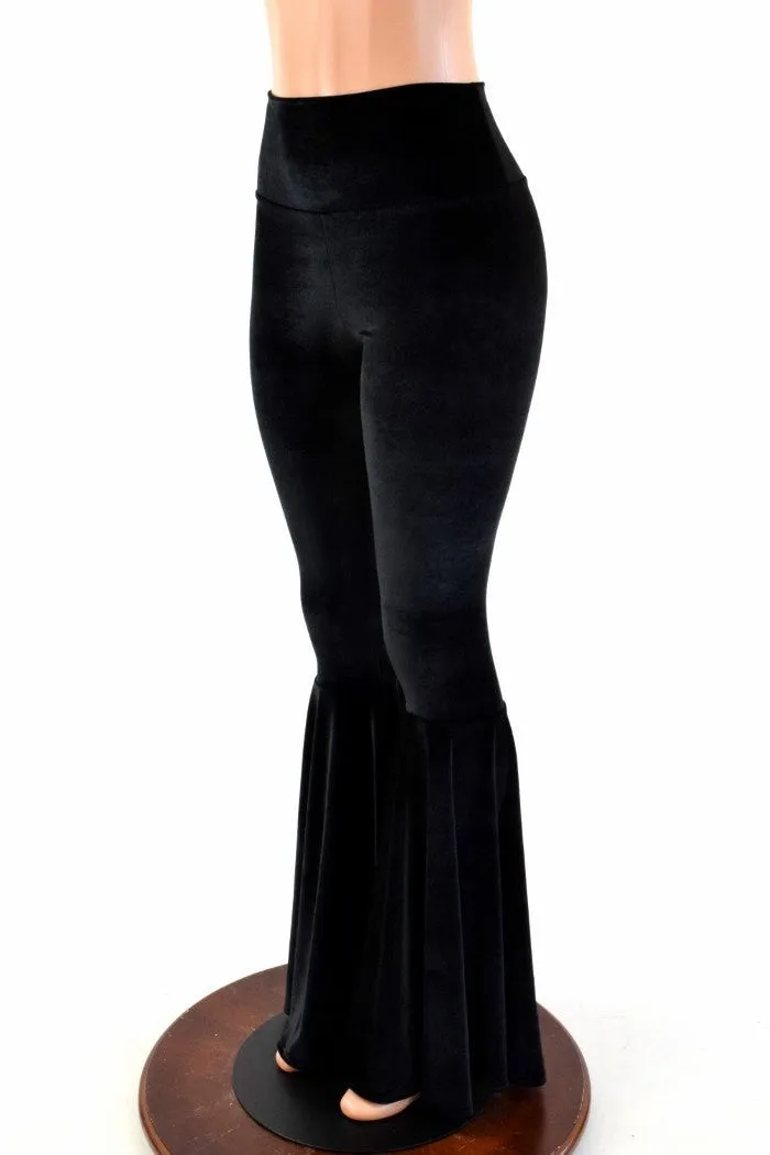 Velvet High Waist Bell Bottom Flares