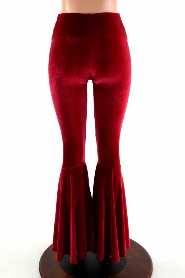 Velvet High Waist Bell Bottom Flares