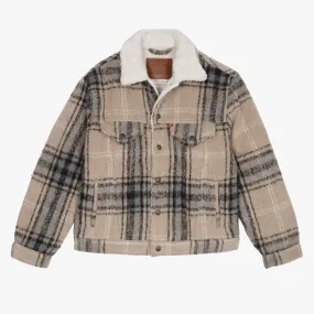 VESTE LEVI’S® SHERPA TRUCKER CAMEL BLUE PLAID