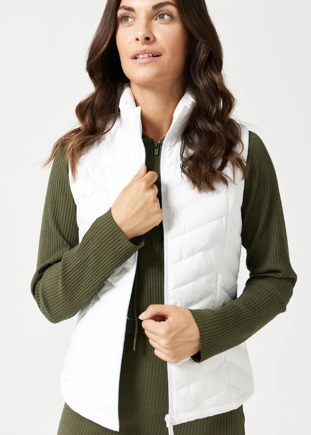 White Duck Down Puffer Vest