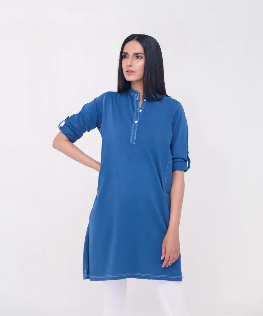 Women's Stone Wash Tunic Shirt