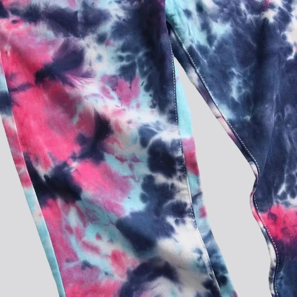 Y2k men's tie-dyed jeans