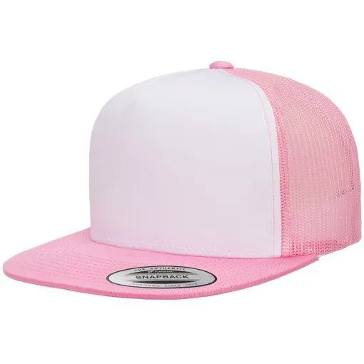 Yupoong 6006 Flat Billed Trucker Hat