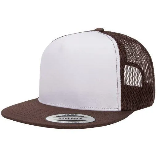 Yupoong 6006 Flat Billed Trucker Hat