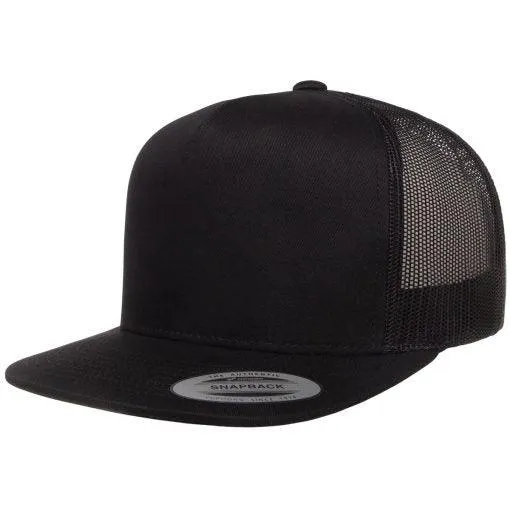 Yupoong 6006 Flat Billed Trucker Hat