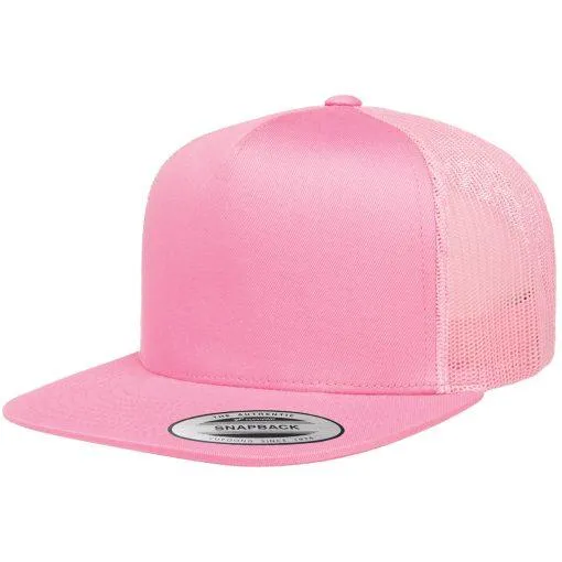 Yupoong 6006 Flat Billed Trucker Hat